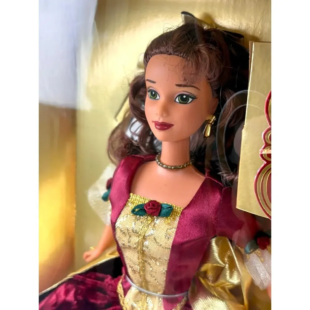 1997 Beauty & the Beast Enchanted Christmas Holiday Princess Belle Barbie NRFB